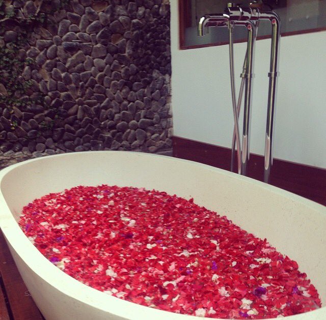 Lifestyle Enthusiast - The Damai, Lovina, Bali - Beautiful Bath of roses
