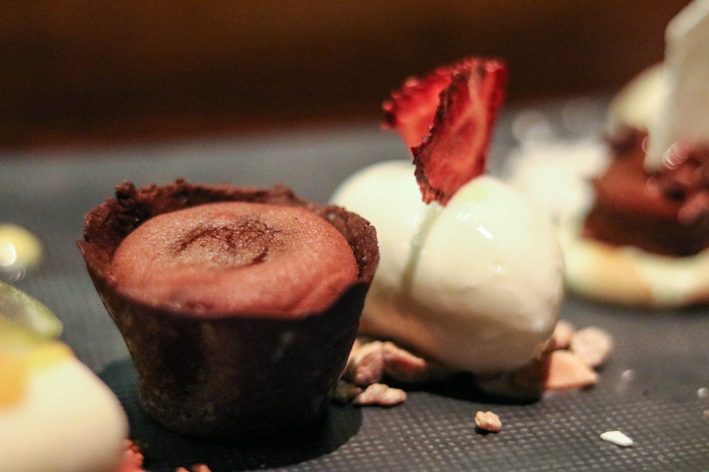 Osaka Lima Peru Dessert Platter to share chocolate souffle